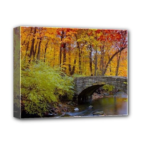 Stone Country Bridge Deluxe Canvas 14  x 11  (Stretched) from ArtsNow.com