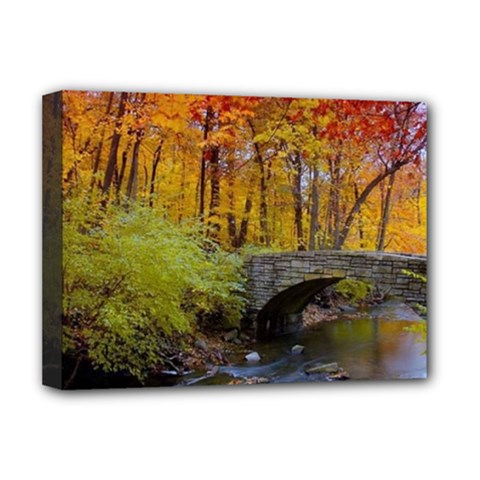 Stone Country Bridge Deluxe Canvas 16  x 12  (Stretched)  from ArtsNow.com