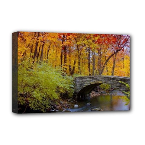 Stone Country Bridge Deluxe Canvas 18  x 12  (Stretched) from ArtsNow.com