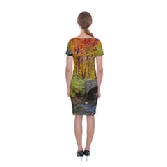 Classic Short Sleeve Midi Dress Back Classic Short Sleeve Midi Dress Back