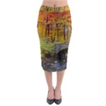 Stone Country Bridge Midi Pencil Skirt