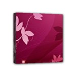 Pink Flower Art Mini Canvas 4  x 4  (Stretched)