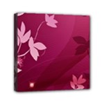 Pink Flower Art Mini Canvas 6  x 6  (Stretched)