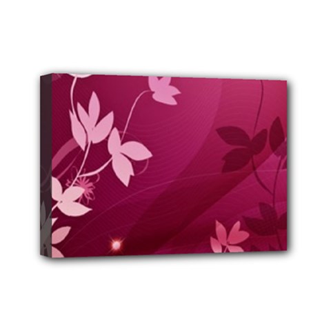 Pink Flower Art Mini Canvas 7  x 5  (Stretched) from ArtsNow.com