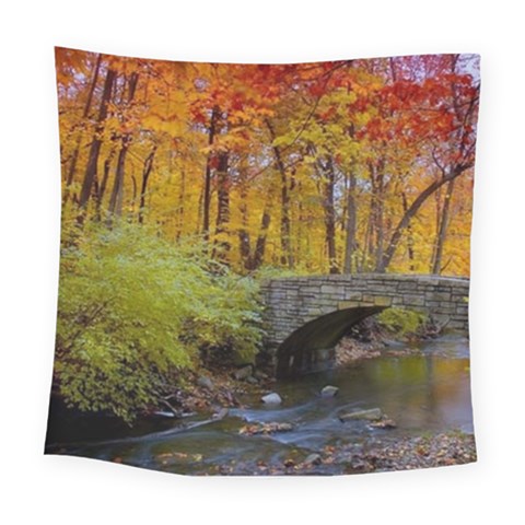 Stone Country Bridge Square Tapestry (Large) from ArtsNow.com