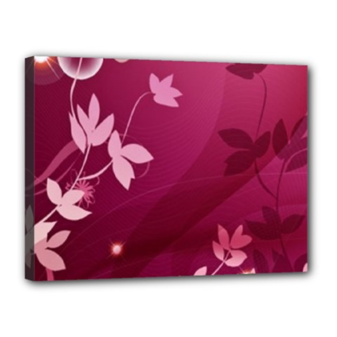 Pink Flower Art Canvas 16  x 12  (Stretched) from ArtsNow.com