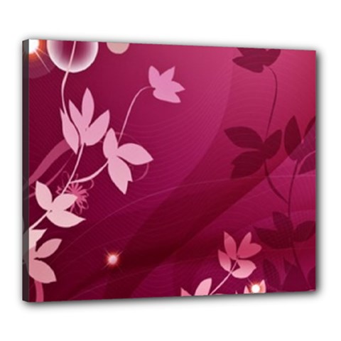 Pink Flower Art Canvas 24  x 20  (Stretched) from ArtsNow.com