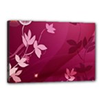 Pink Flower Art Canvas 18  x 12  (Stretched)