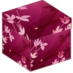 Pink Flower Art Storage Stool 12 