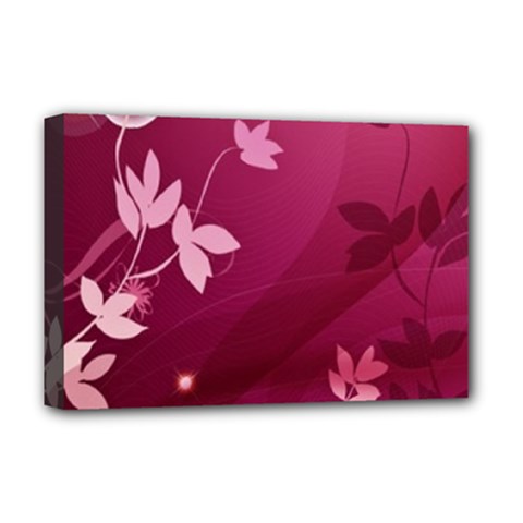 Pink Flower Art Deluxe Canvas 18  x 12  (Stretched) from ArtsNow.com