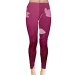 Pink Flower Art Leggings 