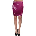 Pink Flower Art Bodycon Skirt