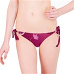 Pink Flower Art Bikini Bottom