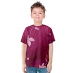 Pink Flower Art Kids  Cotton Tee