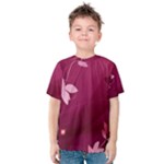 Pink Flower Art Kids  Cotton Tee