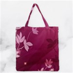 Pink Flower Art Grocery Tote Bag