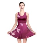 Pink Flower Art Reversible Skater Dress