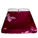 Pink Flower Art Fitted Sheet (California King Size)