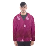 Pink Flower Art Men s Hooded Windbreaker