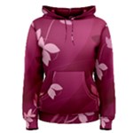 Pink Flower Art Women s Pullover Hoodie