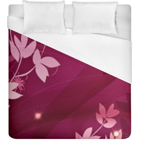 Pink Flower Art Duvet Cover (King Size) from ArtsNow.com