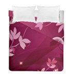 Pink Flower Art Duvet Cover Double Side (Full/ Double Size)