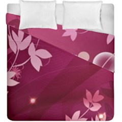 Pink Flower Art Duvet Cover Double Side (King Size) from ArtsNow.com