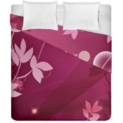 Pink Flower Art Duvet Cover Double Side (California King Size) from ArtsNow.com