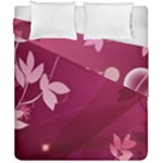 Pink Flower Art Duvet Cover Double Side (California King Size)