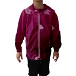 Pink Flower Art Kids  Hooded Windbreaker