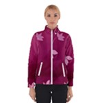 Pink Flower Art Winter Jacket