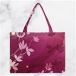 Pink Flower Art Medium Tote Bag