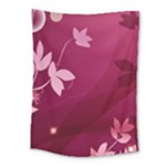 Pink Flower Art Medium Tapestry