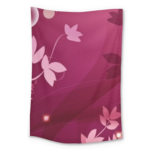 Pink Flower Art Large Tapestry from ArtsNow.com