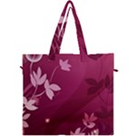 Pink Flower Art Canvas Travel Bag