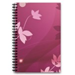 Pink Flower Art 5.5  x 8.5  Notebook