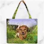 Puppy In Grass Mini Tote Bag