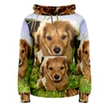 Puppy In Grass Women s Pullover Hoodie