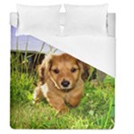 Puppy In Grass Duvet Cover (Queen Size)