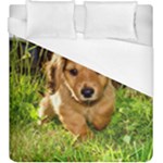 Puppy In Grass Duvet Cover (King Size)