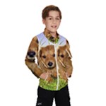 Puppy In Grass Kids  Windbreaker