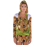 Puppy In Grass Long Sleeve Hooded T-shirt