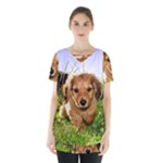 Puppy In Grass Skirt Hem Sports Top