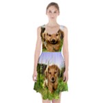 Puppy In Grass Racerback Midi Dress