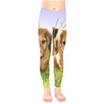 Puppy In Grass Kids  Legging