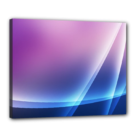 Purple Blue Wave Canvas 20  x 16  (Stretched) from ArtsNow.com