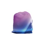 Purple Blue Wave Drawstring Pouch (Small)