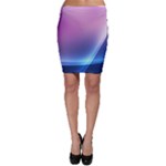 Purple Blue Wave Bodycon Skirt