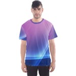 Purple Blue Wave Men s Sports Mesh Tee