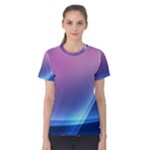 Purple Blue Wave Women s Cotton Tee